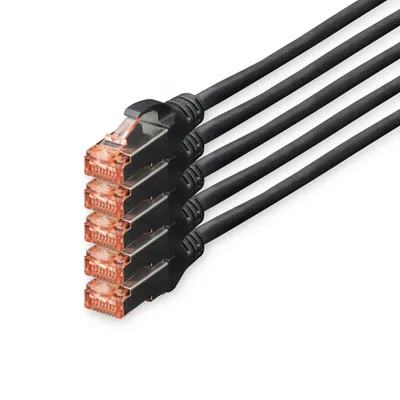 Digitus DK-1644-100-BL-5 Netzwerkkabel Schwarz 10 m Cat6 S/FTP (S-STP)