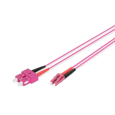 Glasfaserkabel Digitus OM4 LC/SC 1 m Duplex Multimode violett