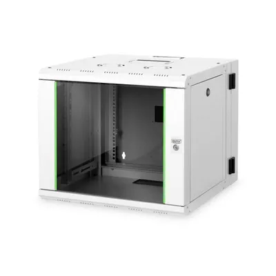 Rackschrank Digitus Unique 9U 100 kg Glas Grau