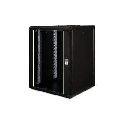 Rackschrank Digitus Unique 16U 600x600 mm 100 kg Stahl Glas Schwarz