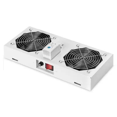Digitus Decklüftereinheit 483 mm 2 Lüfter grau