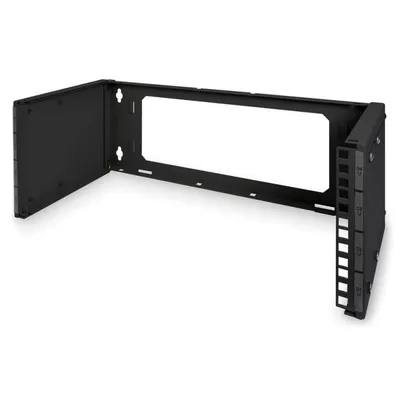 Digitus Wandhalterung 4U Schwarz, bis 15 kg, verstellbare Tiefe, Seitenteile, optimiertes Kabelmanagement