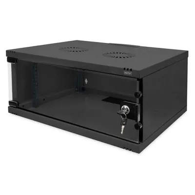 Rackschrank Digitus SOHO 4U 540x400 mm Schwarz Glastür