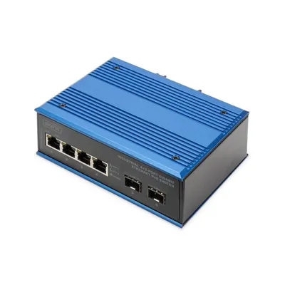 Industrie PoE Gigabit Ethernet Switch Digitus 4+2 Ports