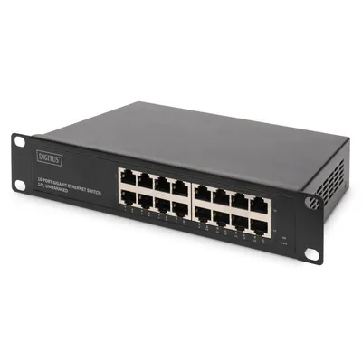 Digitus DN-80115 Netzwerk-Switch Gigabit Ethernet (10/100/1000) 1U Schwarz