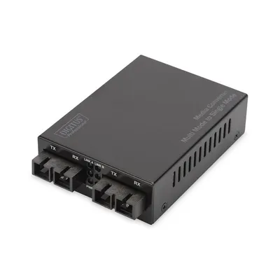 Digitus DN-82024 Netzwerk Medienkonverter 100 Mbit/s 1310 nm Multi-Modus, Einzelmodus Schwarz