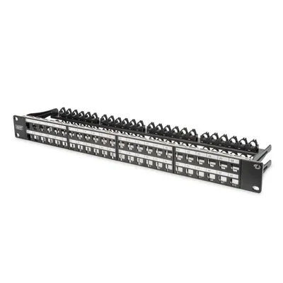 Patchpanel Digitus 48 Ports Cat6a 1U hohe Dichte geschirmt