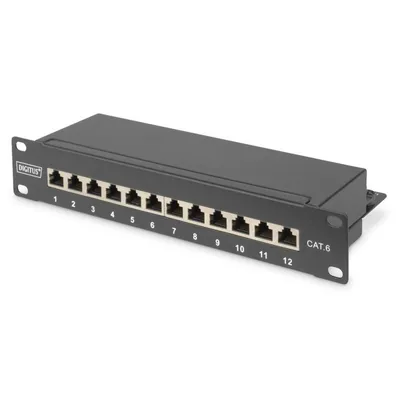 Patchpanel Digitus CAT 6 Klasse E Geschirmt 12 Ports 1U