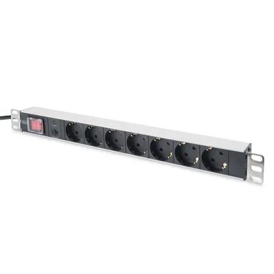 Steckdosenleiste Digitus DN-95403 7 Steckplätze mit Schutz und Schalter 16 A 4000 W