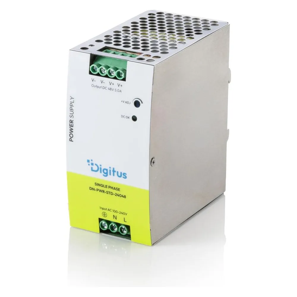 Netzteil Digitus DN-PWR-STD-24048 240W Effizienz 90% Passive Kühlung