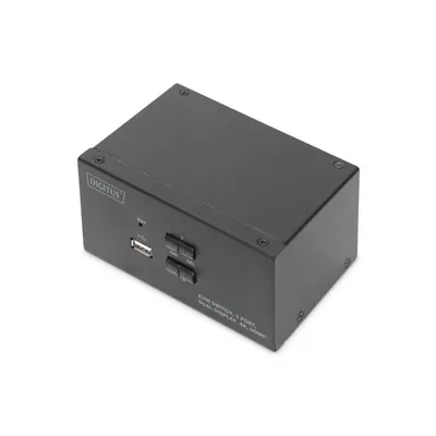 KVM Switch Digitus 2 Port Dual Display HDMI 4K USB Metallgehäuse