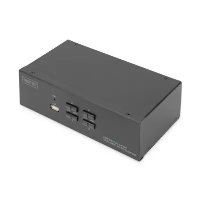 KVM-Switch Digitus 4-Ports Dual-Monitor 4K DisplayPort