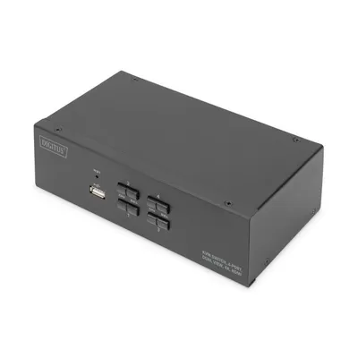 KVM Switch Digitus 4-Port Dual-Display HDMI 4K USB Audio
