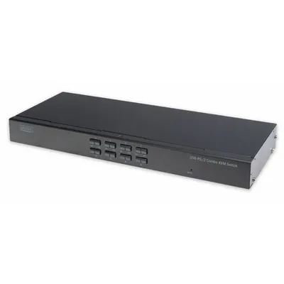 Digitus DS-23200-2 Tastatur/Video/Maus (KVM)-Switch Rack-Einbau Schwarz