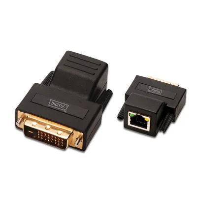 Digitus DS-54101 Kabeladapter RJ-45 F DVI-D M Schwarz