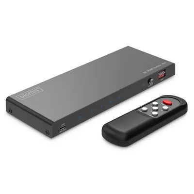Switch HDMI Digitus DS-55335 8K 4x1 HDR Audio Extrahierbar Fernbedienung
