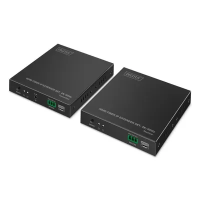Digitus IP-Faser-HDMI-Extender 4K/60Hz 40 km/300 m Schwarz