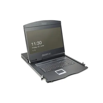 KVM-Konsole LCD Digitus 19 Zoll 8-Port VGA Touch