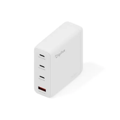 Ladegerät Digitus GaN 140W 3x USB-C 1x USB-A Praktischer Stand
