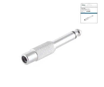 Audioadapter - 6,3mm Monoklinke auf Cinchbuchse - Metallgehäuse