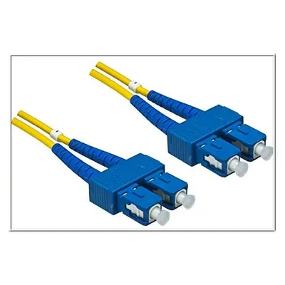 Dinic LWL Kabel OS1, 9µ, SC / SC Stecker, Single Mode, duplex, gelb, LSZH, 50m