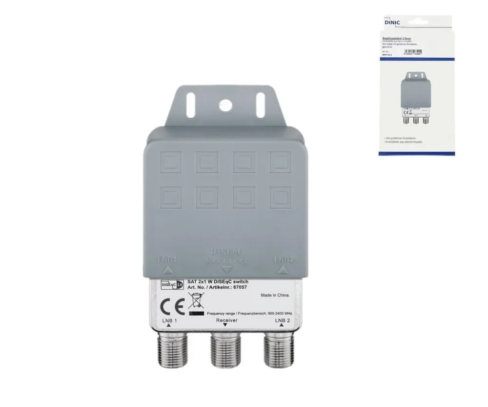 DiSEqC-LNB-Umschalter 2/1 für 2 LNBs auf 1 TV