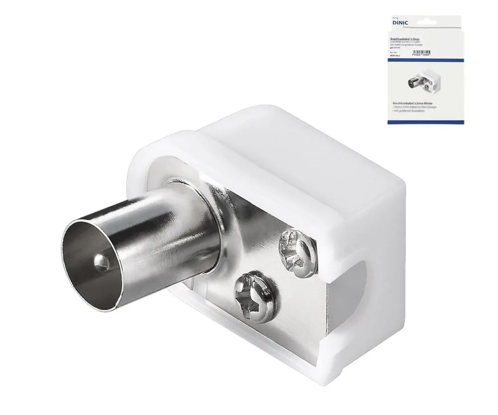 Koaxial Winkelstecker mit Schraubbefestigung
