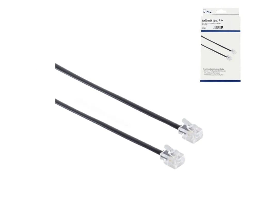 Modularanschlusskabel, AWG 28, RJ11-Stecker (6P4C) auf RJ11-Stecker (6P4C), 6 m