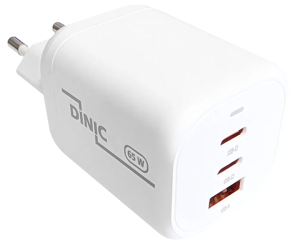 USB C/C/A Ladegerät / Netzteil 65W - Power Delivery 3.0 (PPS) + Quick Charge 3.0, Weiß