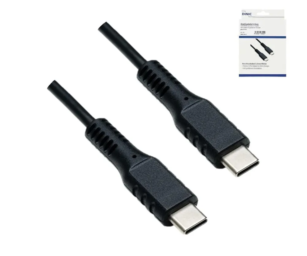 USB-C Ladekabel, 1,5 m, 60 W, 3 A, Schwarz