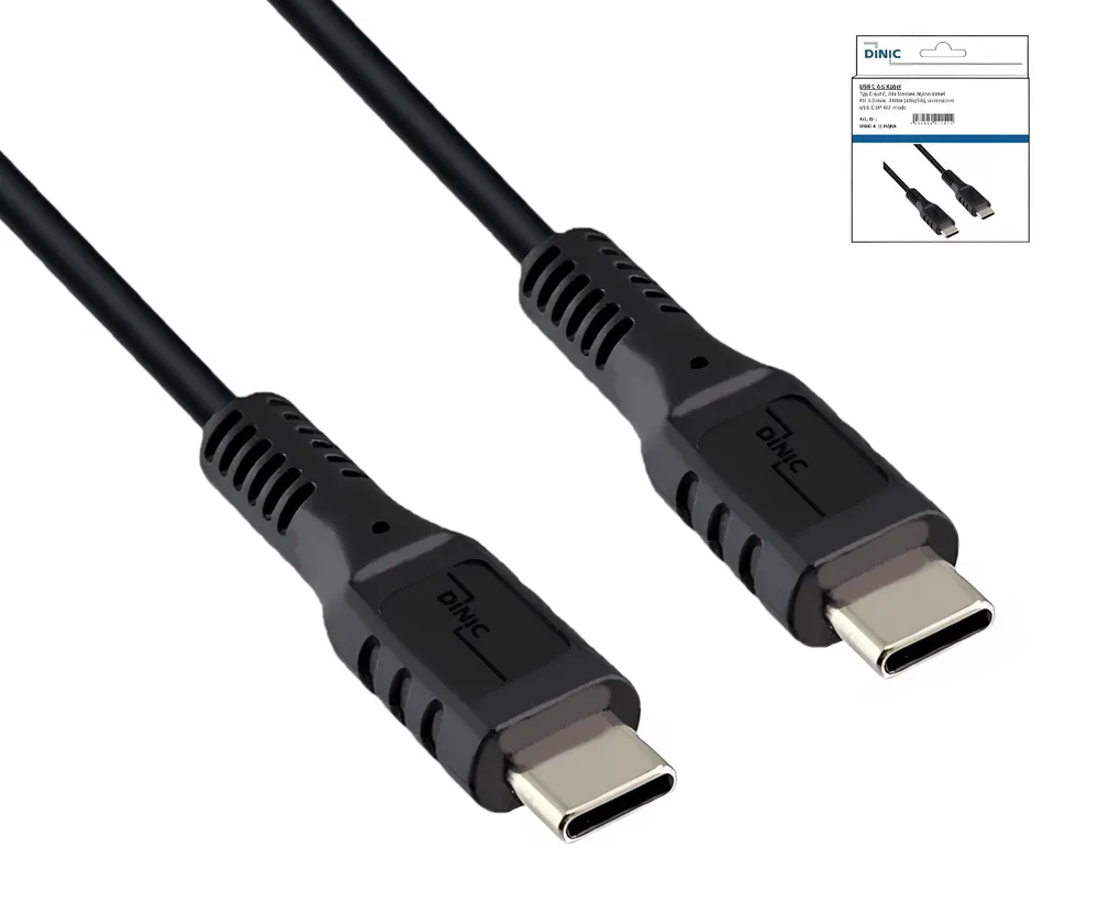 USB Typ C auf C Ladekabel, 2x USB Typ C Stecker, 60W, schwarz, 1m