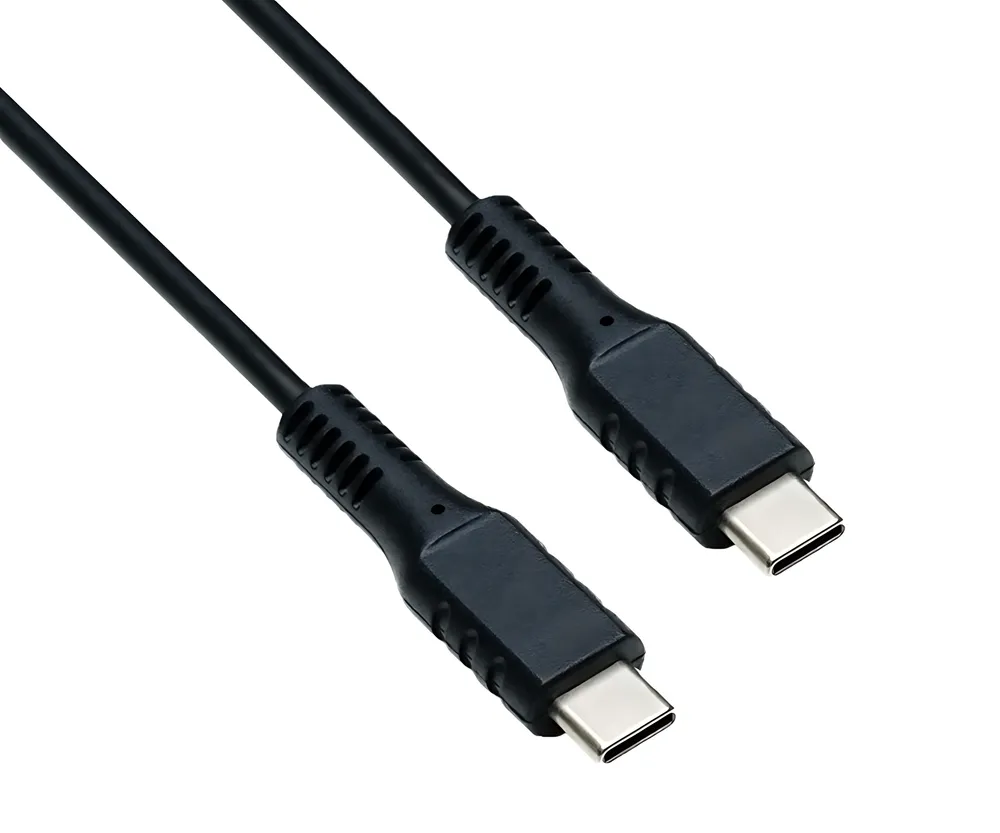 USB Typ C auf C Ladekabel, 2x USB Typ C Stecker, 60W, schwarz, 3m