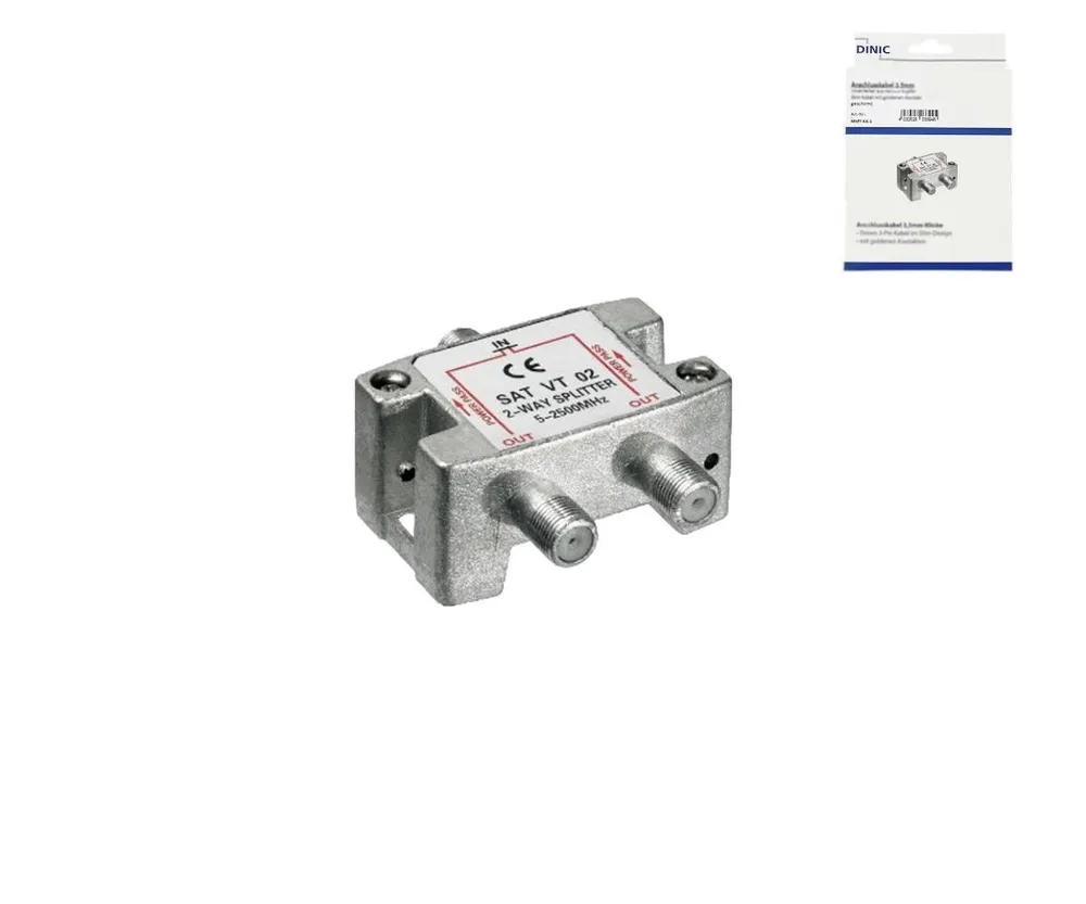 Verteiler SAT für Satelliten-Anlagen, 2-fach, Box 5-2500 MHz