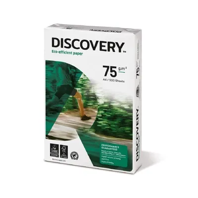 Discovery Öko-effizientes A4-Papier 75 g, 500 Blatt, hohe Opazität, glatte Textur
