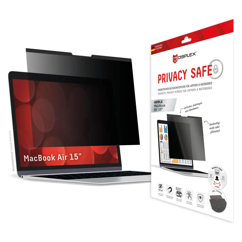 Displex Privacy Safe, Laptop Blickschutzfilter (15", 3:2)