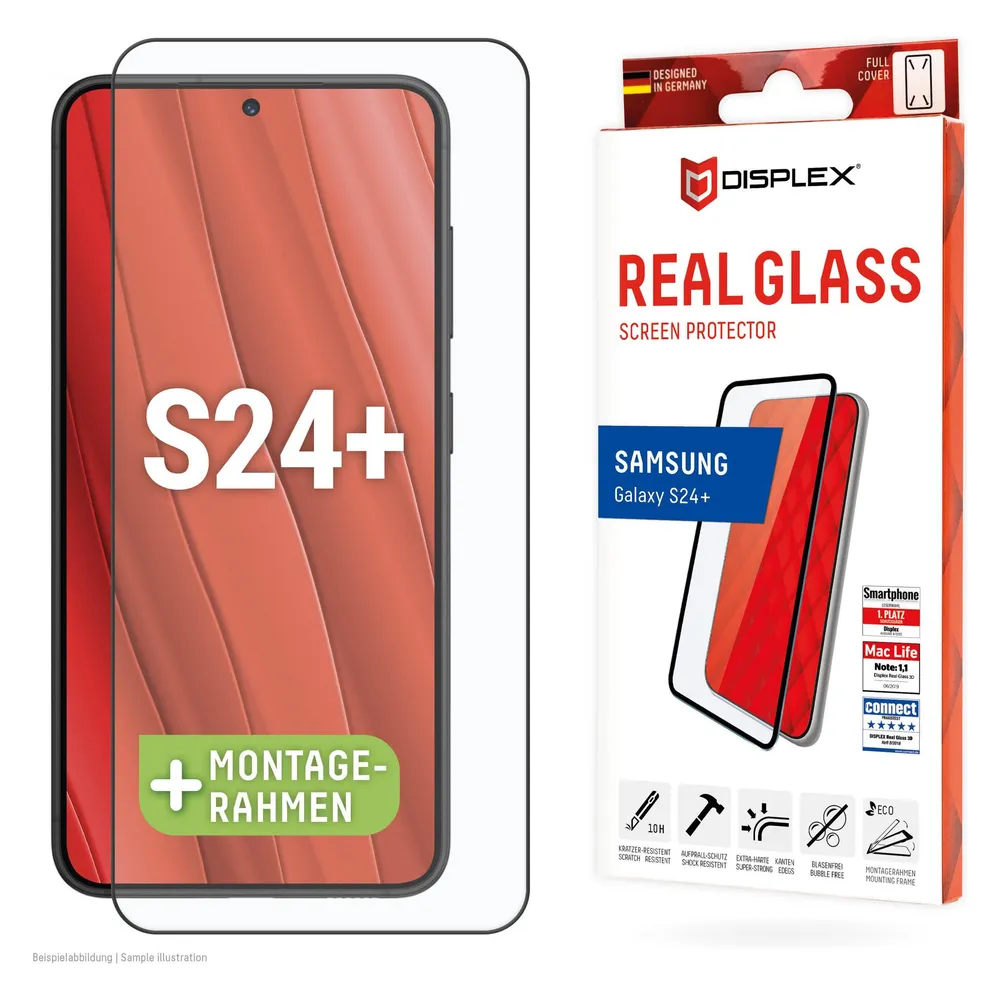 Displex Real Glass, Full Cover Panzerglas (1 Stk., Samsung Galaxy S24+, Samsung Galaxy S25+)