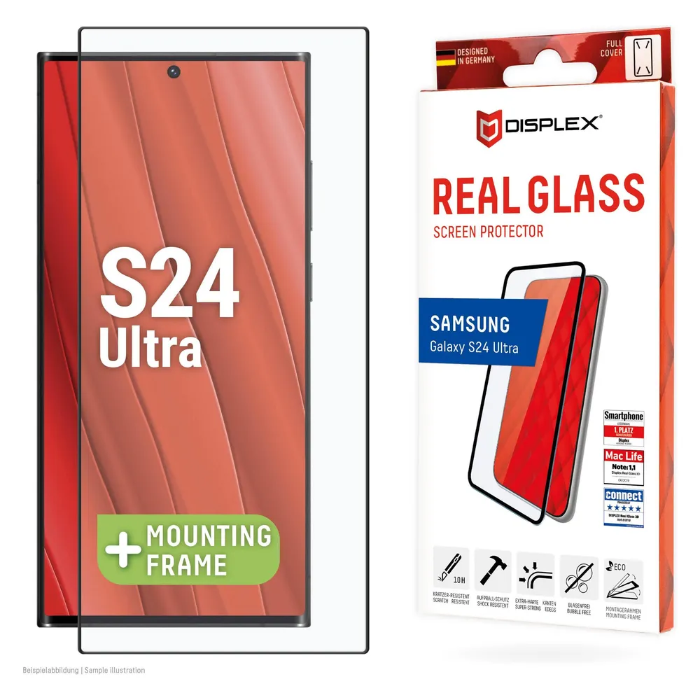 Displex Real Glass, Full Cover Panzerglas (Samsung Galaxy S24 Ultra)