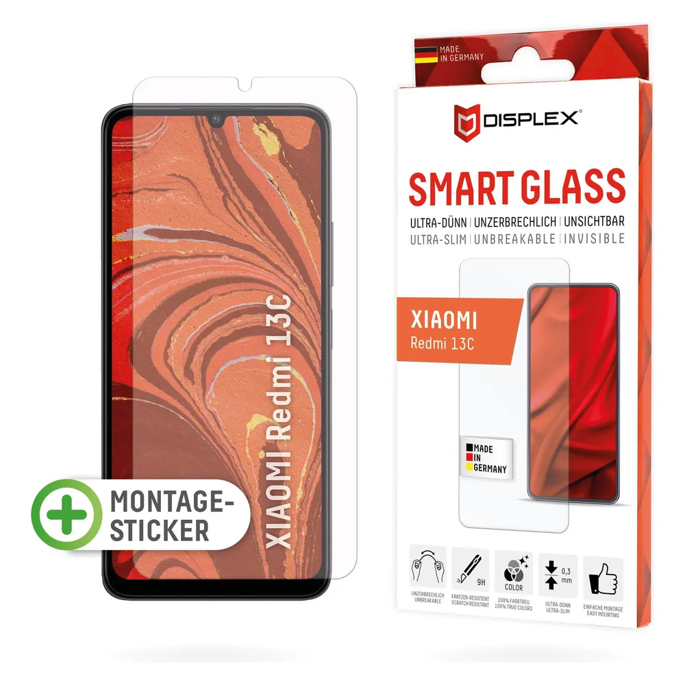 Displex Smart Glass, Displayschutzfolie (Xiaomi Redmi 13C)