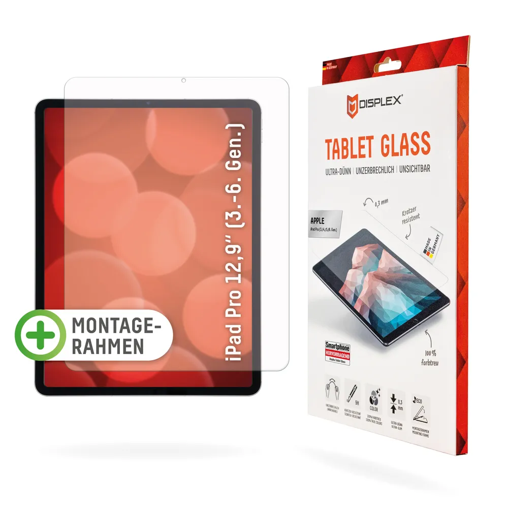 Displex Displayschutzfolie Tablet Glass iPad Pro 12,9" (3/4/5 Gen) für iPad Pro 12,9" (3/4/5/6 Gen)