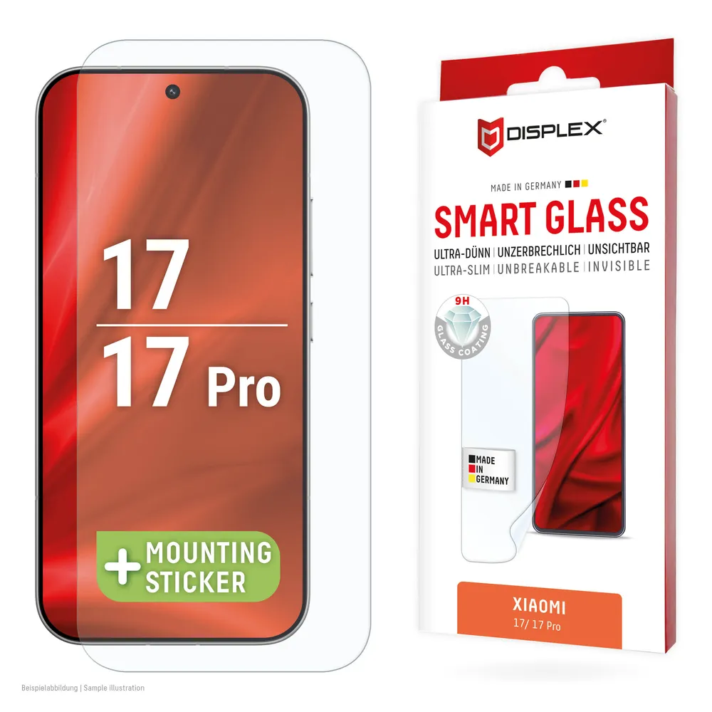 Displex Displayschutzglas DISPLEX Panzerfolie 9H für Xiaomi 17/17 Pro