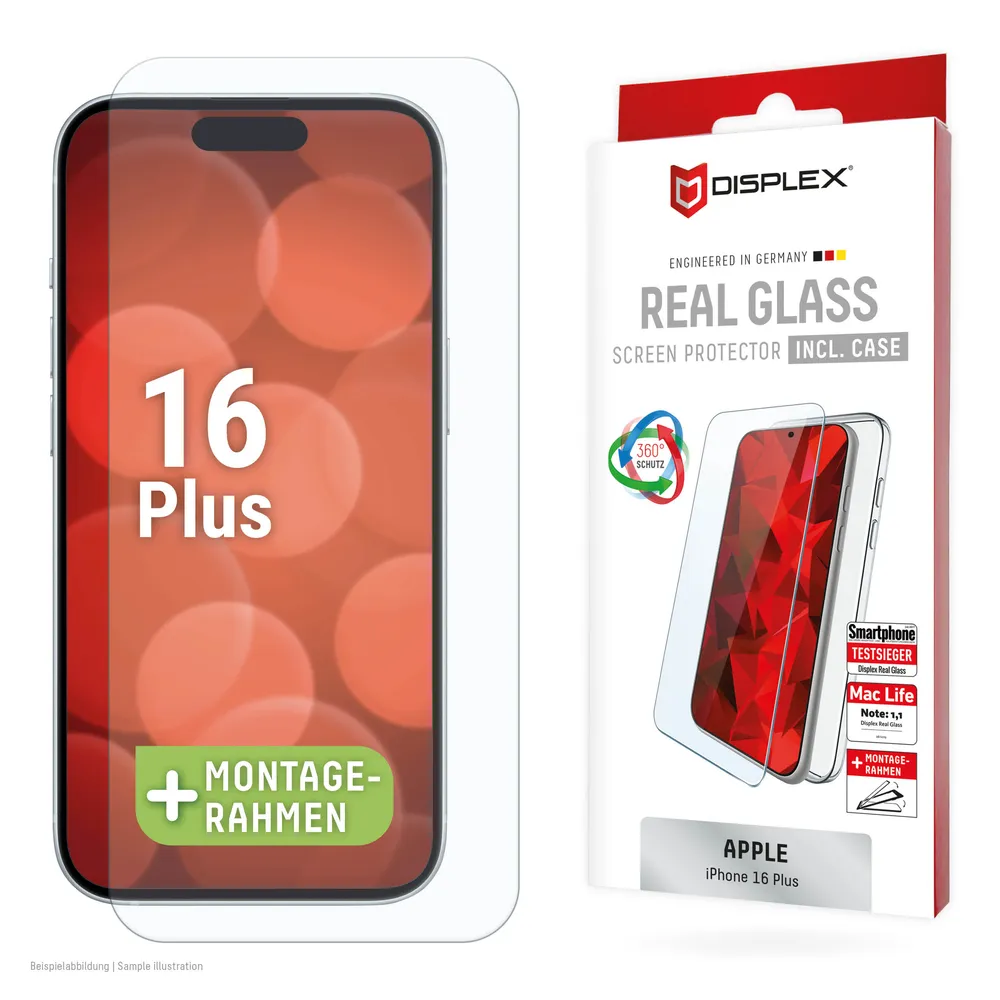 Displex Displayschutzglas DISPLEX Panzerglas + Case