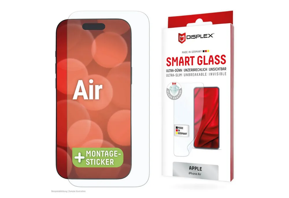 Displex Displayschutzglas DISPLEX Panzerfolie 9H für iPhone Air