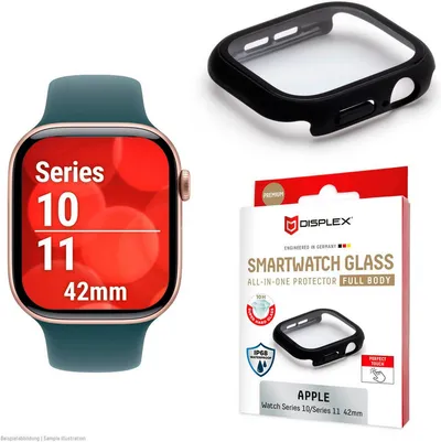Displex Displayschutzglas Smartwatch Glass All-In-One Protector Full Body für Apple Watch Series 10 42 mm