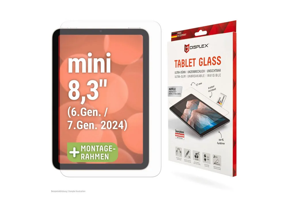 Displex Displayschutzglas Tablet Glass für Apple iPad mini 8,3