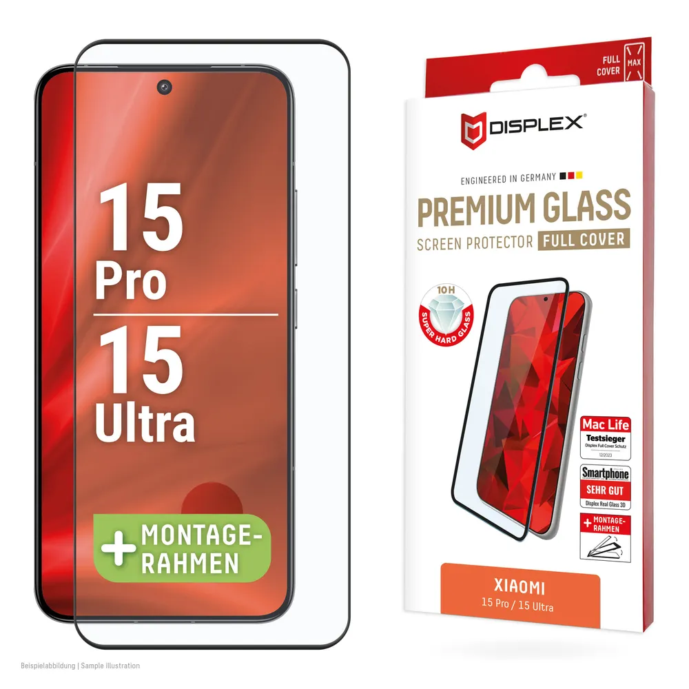 Displex Schutzfolie DISPLEX Panzerglas 10H vollflächig für Xiaomi 15 P
