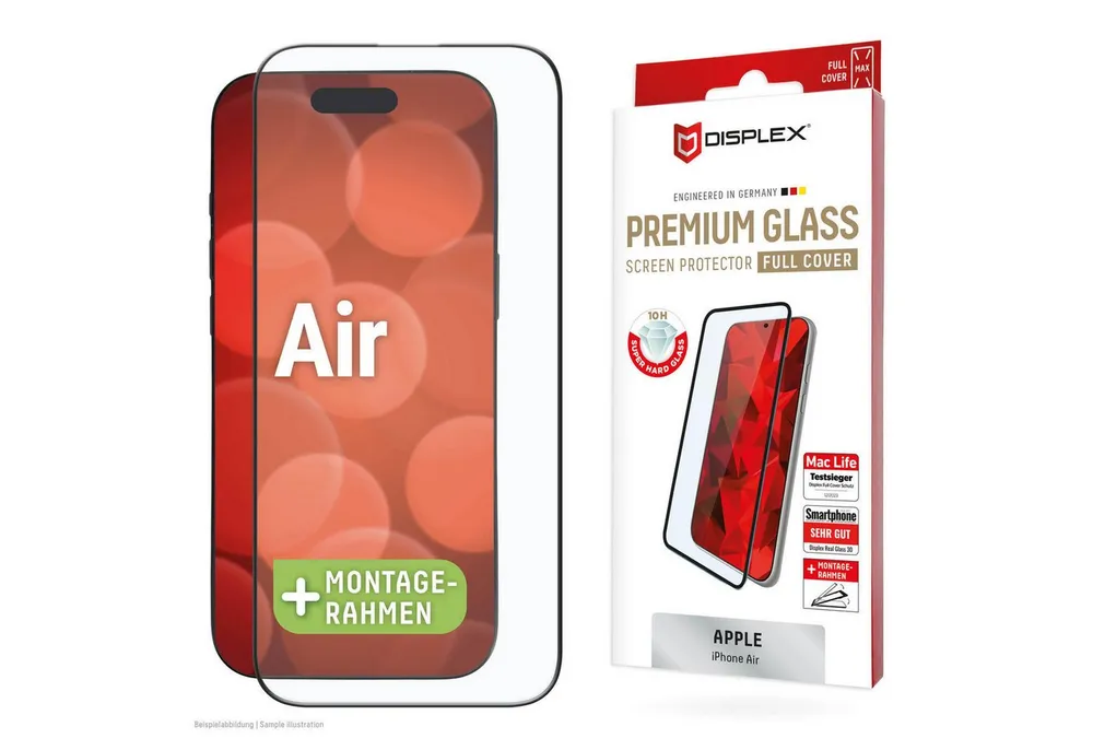 Displex Schutzfolie DISPLEX Premium Glas (Full Cover) für Apple iPhone