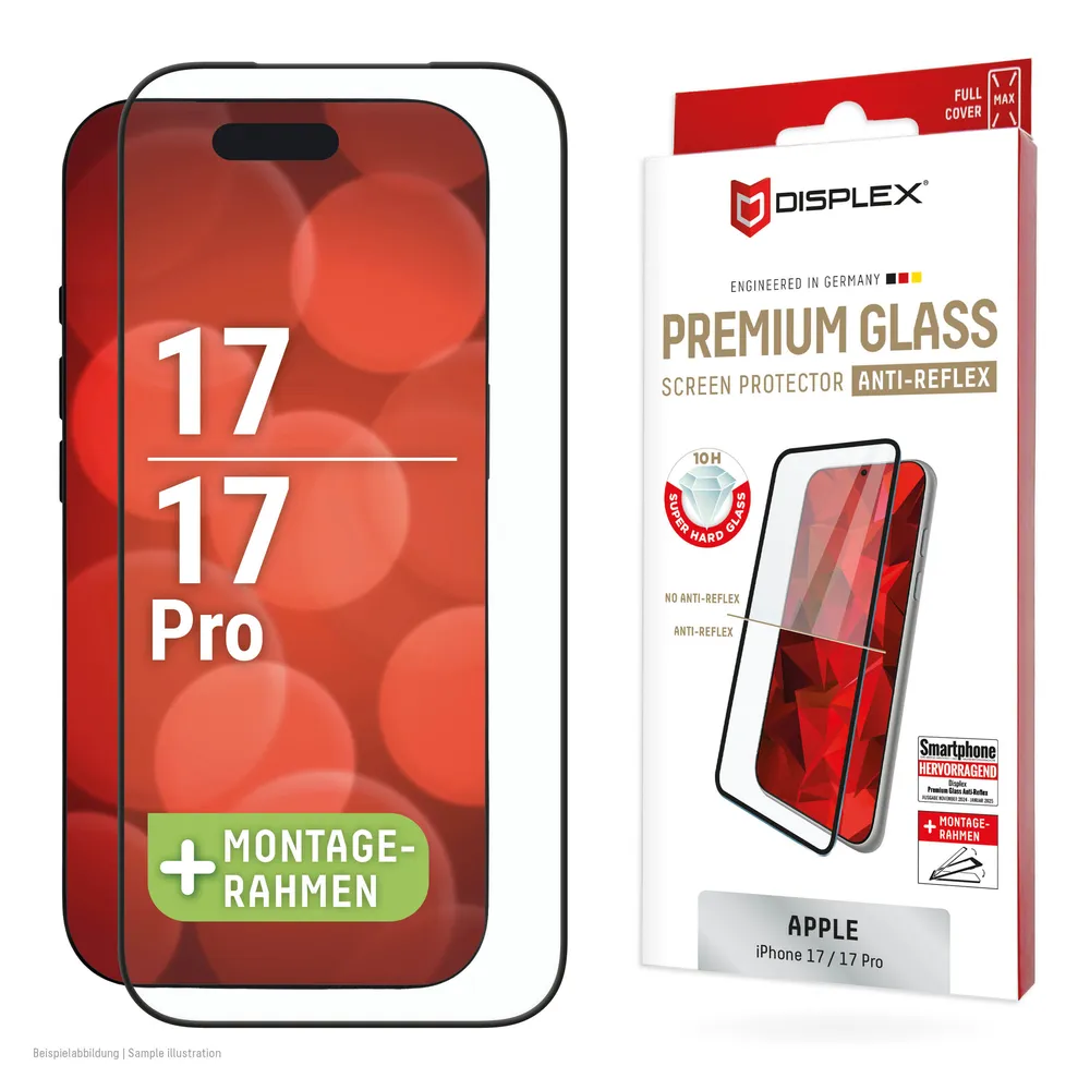 Displex Schutzfolie DISPLEX Premium Glas (Full Cover) für Apple iPhone