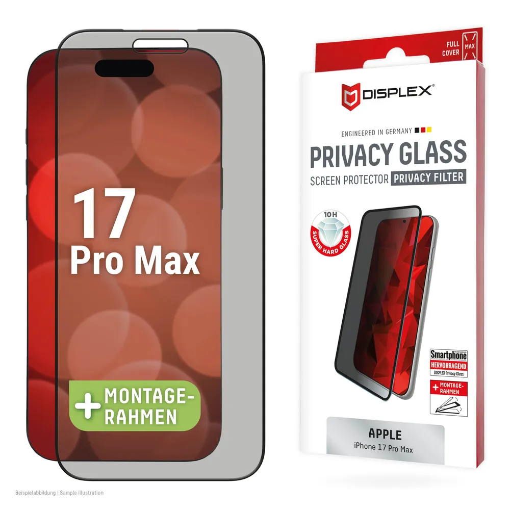 Displex Schutzfolie DISPLEX Privacy Glas für Apple iPhone 17 Pro Max