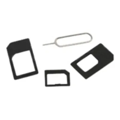 Adapter für SIM-Karten DLH DY-WU2489 Nano-SIM Micro-SIM 3 Stück Schwarz