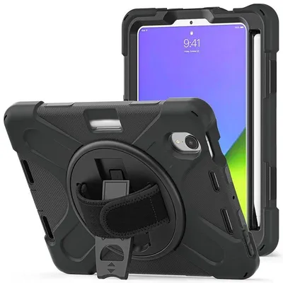 Hülle DLH für iPad mini 6, Stoßschutz, Standby-Modus und integrierte Halterung